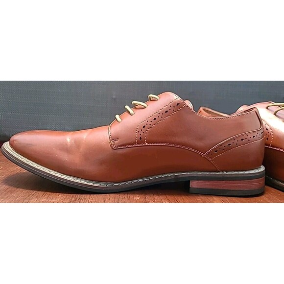 BRUNO MARC NEW YORK Brown Mens 10.5 Dress Shoes Oxford Prince-6 - Picture 4 of 11